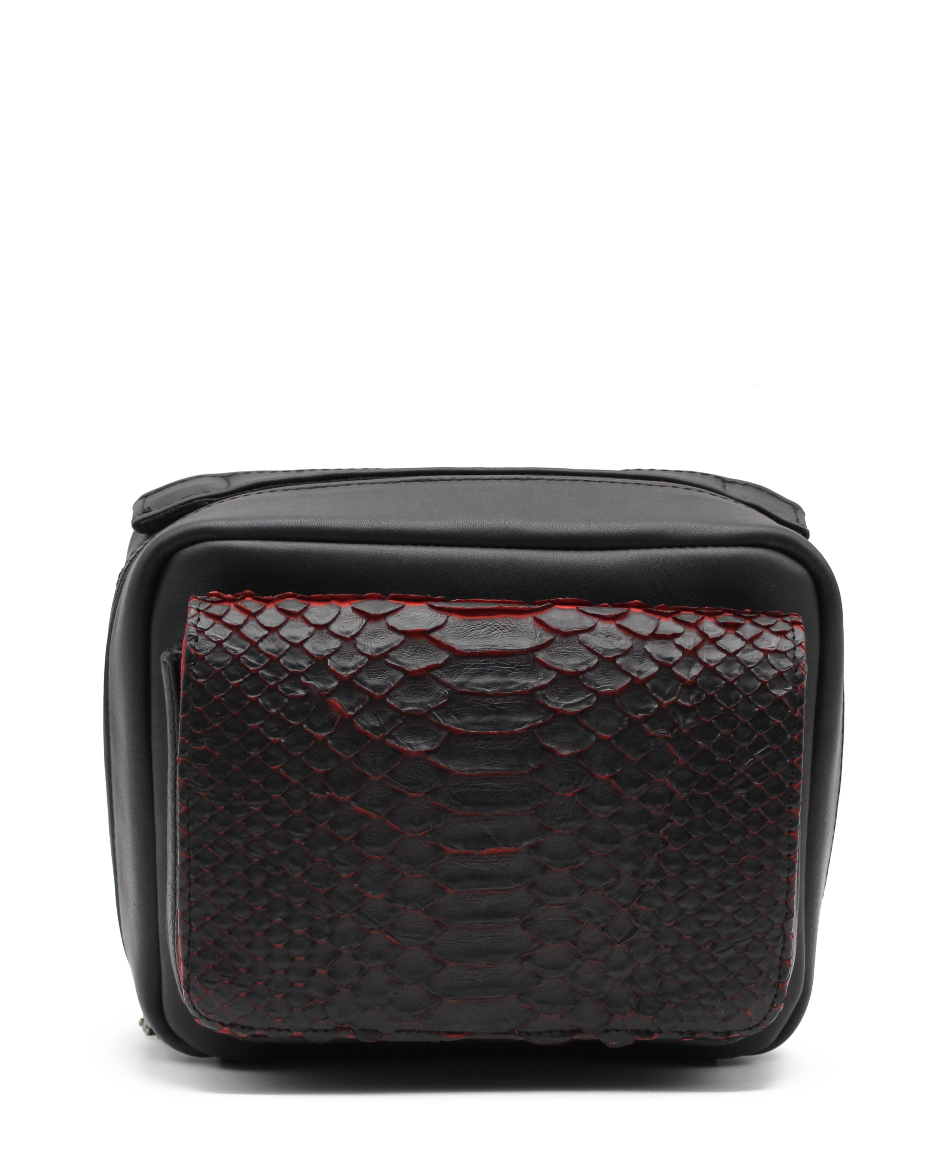 Crossbody Tule Pitón Black Cherry