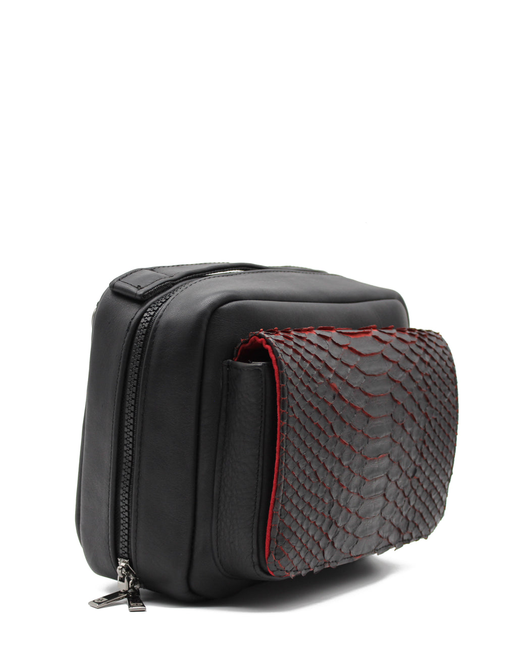 Crossbody Tule Pitón Black Cherry