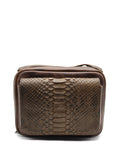 Crossbody Tule Pitón Cognac