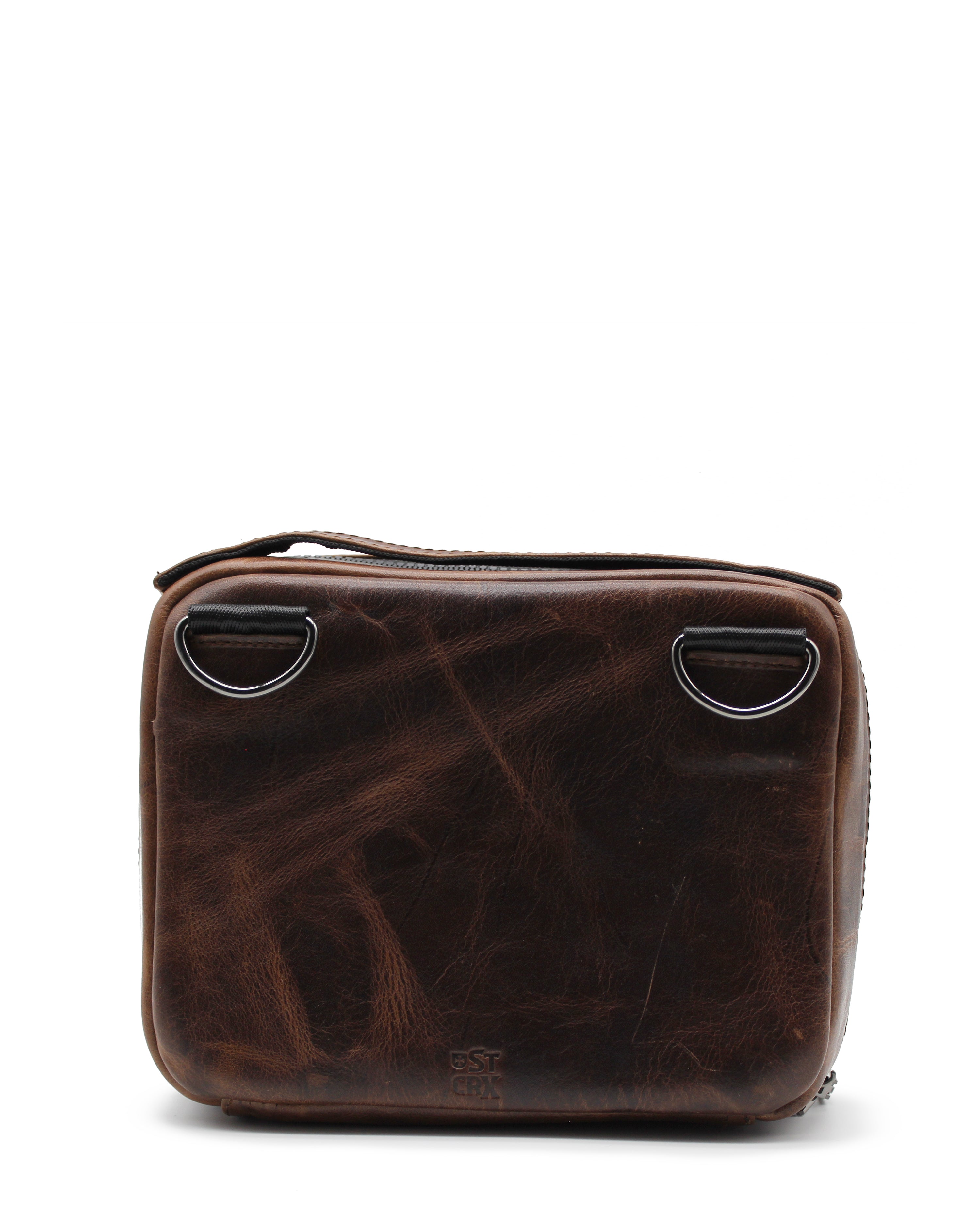 Crossbody Tule Pitón Cognac