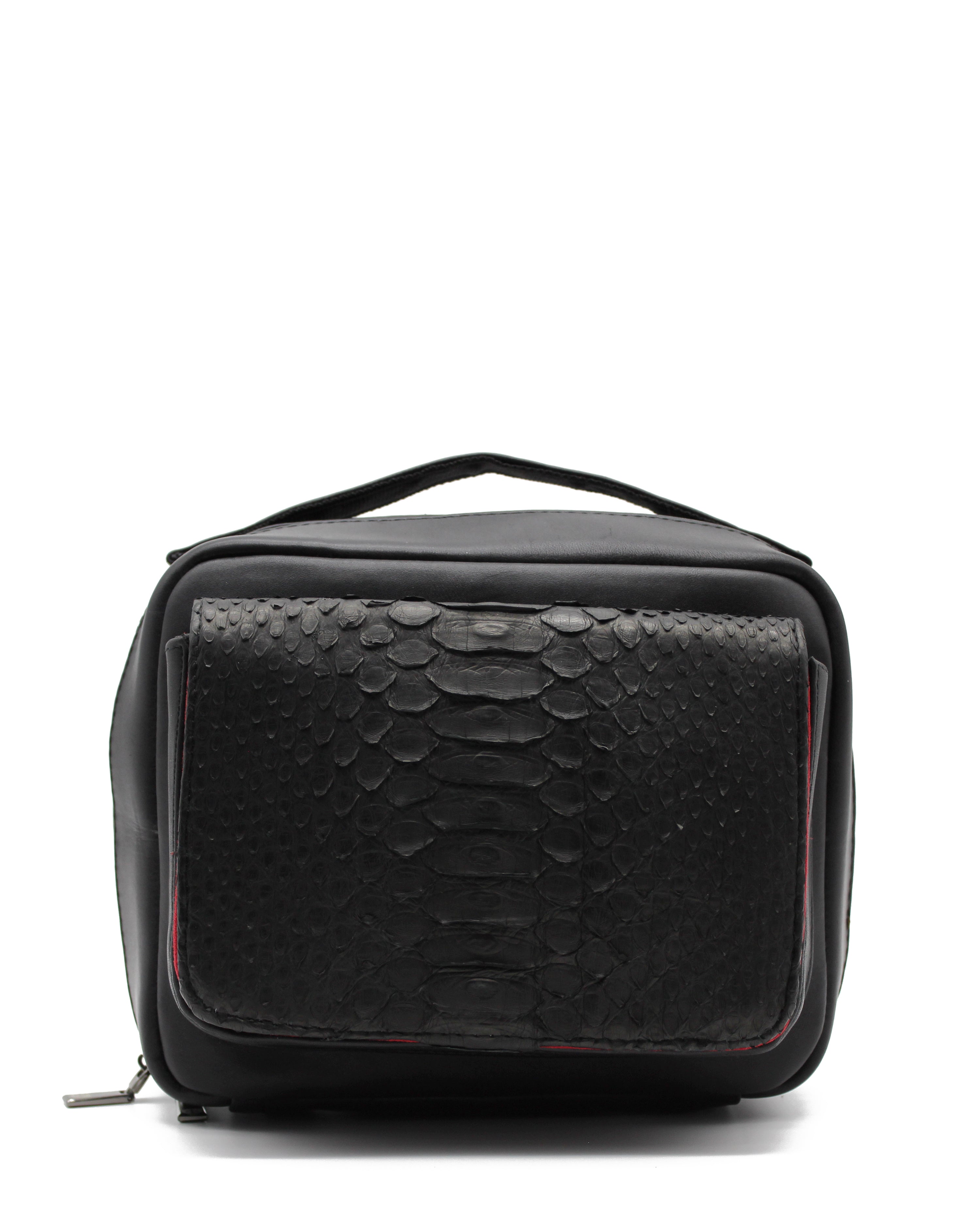 Crossbody Tule Pitón Negro