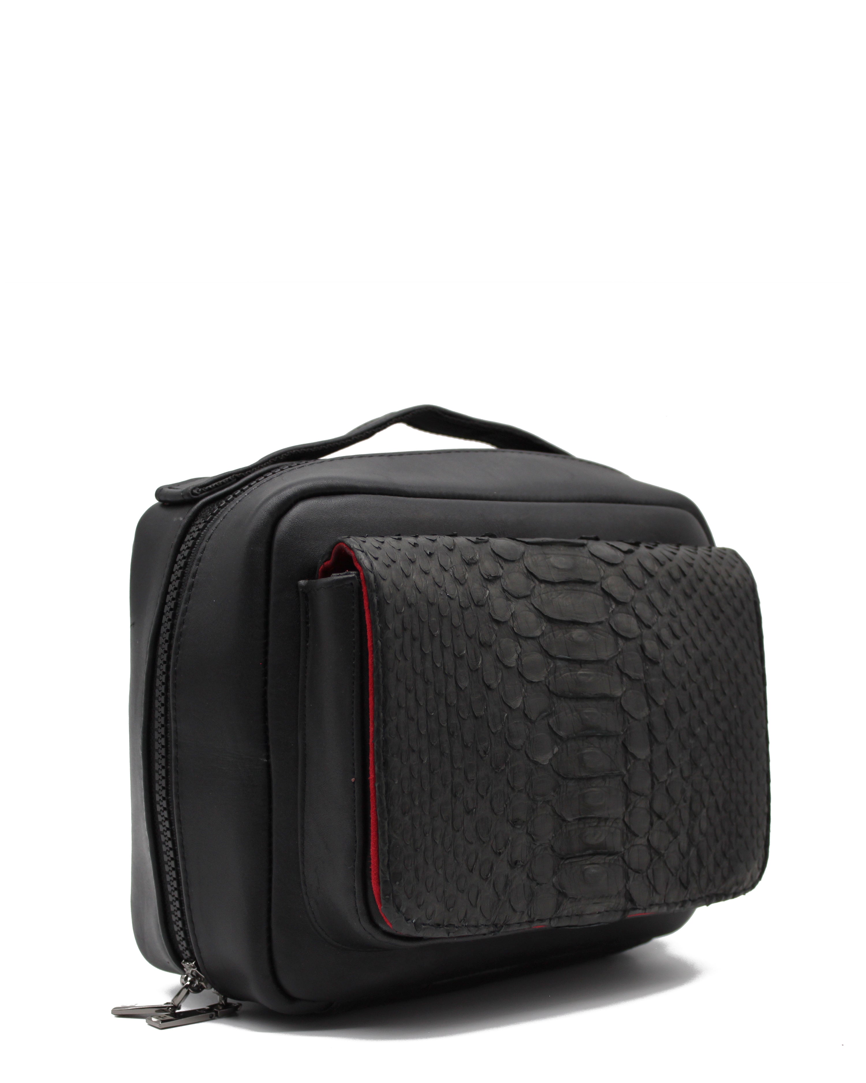 Crossbody Tule Pitón Negro