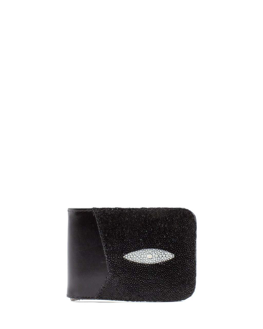 Cartera Clip Negra Mantarraya Diamante