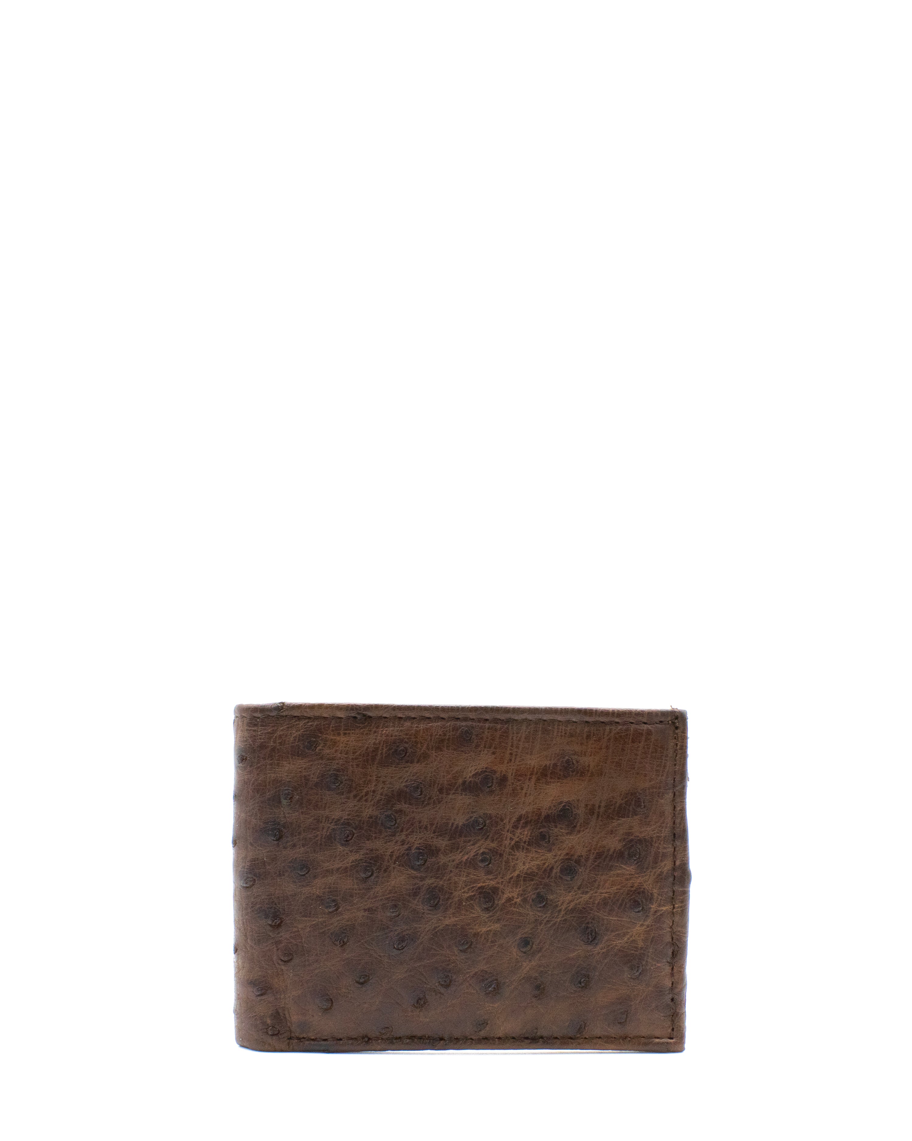 Cartera Clásica Avestruz Café