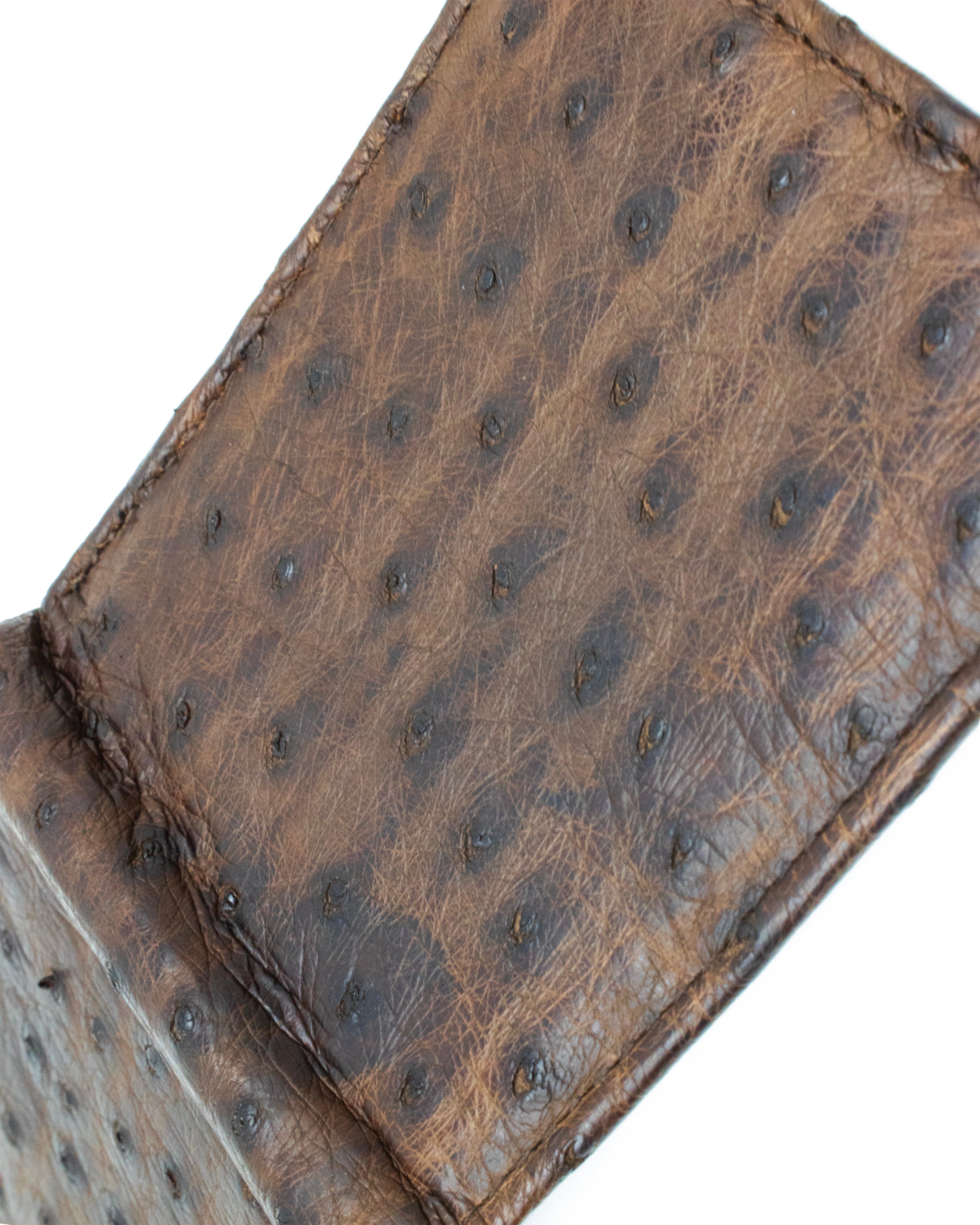 Cartera Clásica Avestruz Café