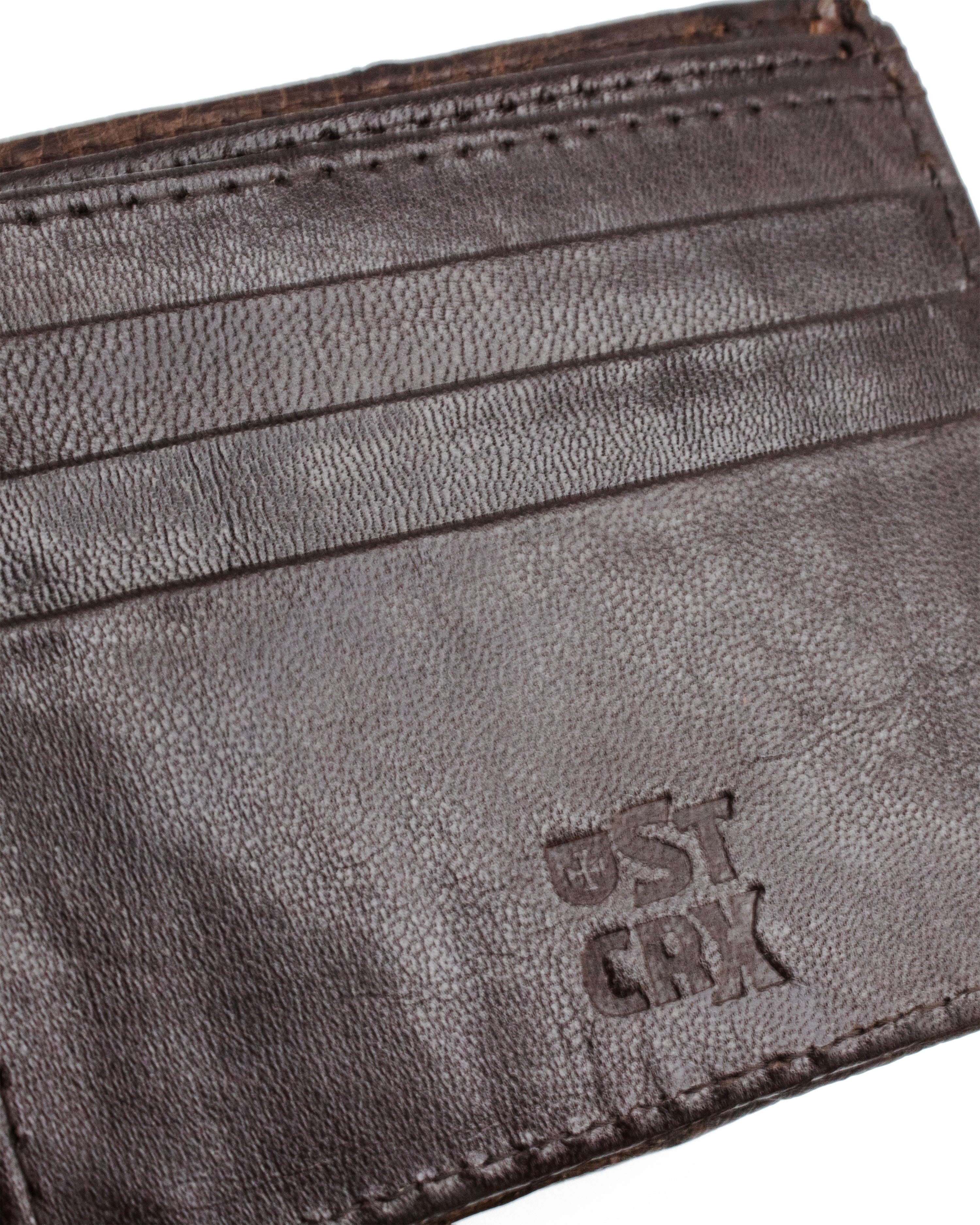 Cartera Clásica Avestruz Café