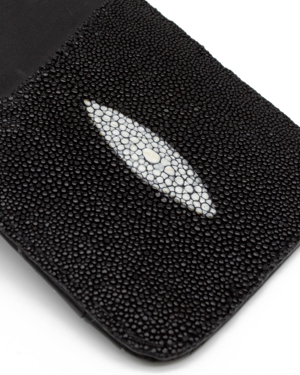 Cartera Clip Negra Mantarraya Diamante