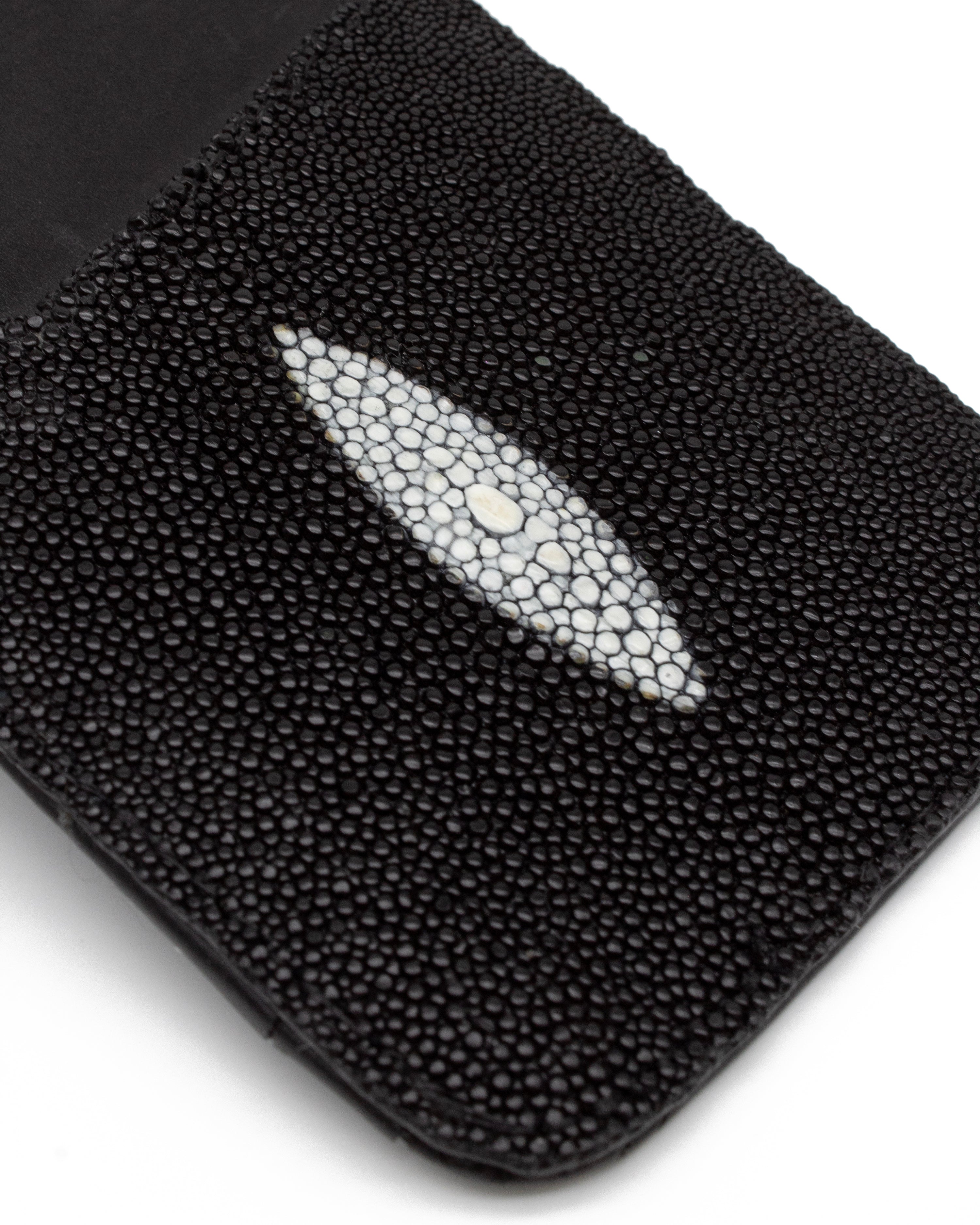Cartera Clip Negra Mantarraya Diamante