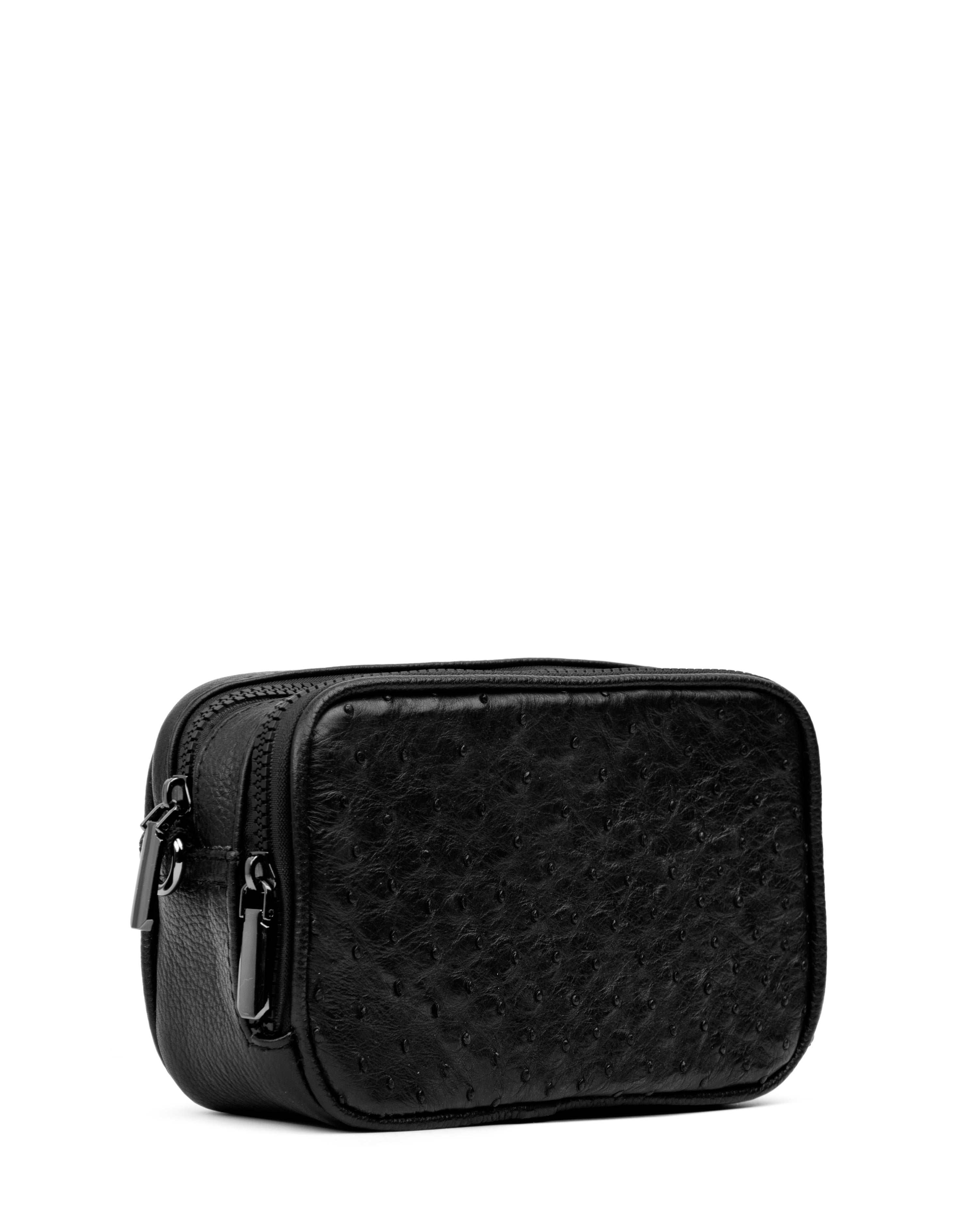 Crossbody Copal Avestruz Negro