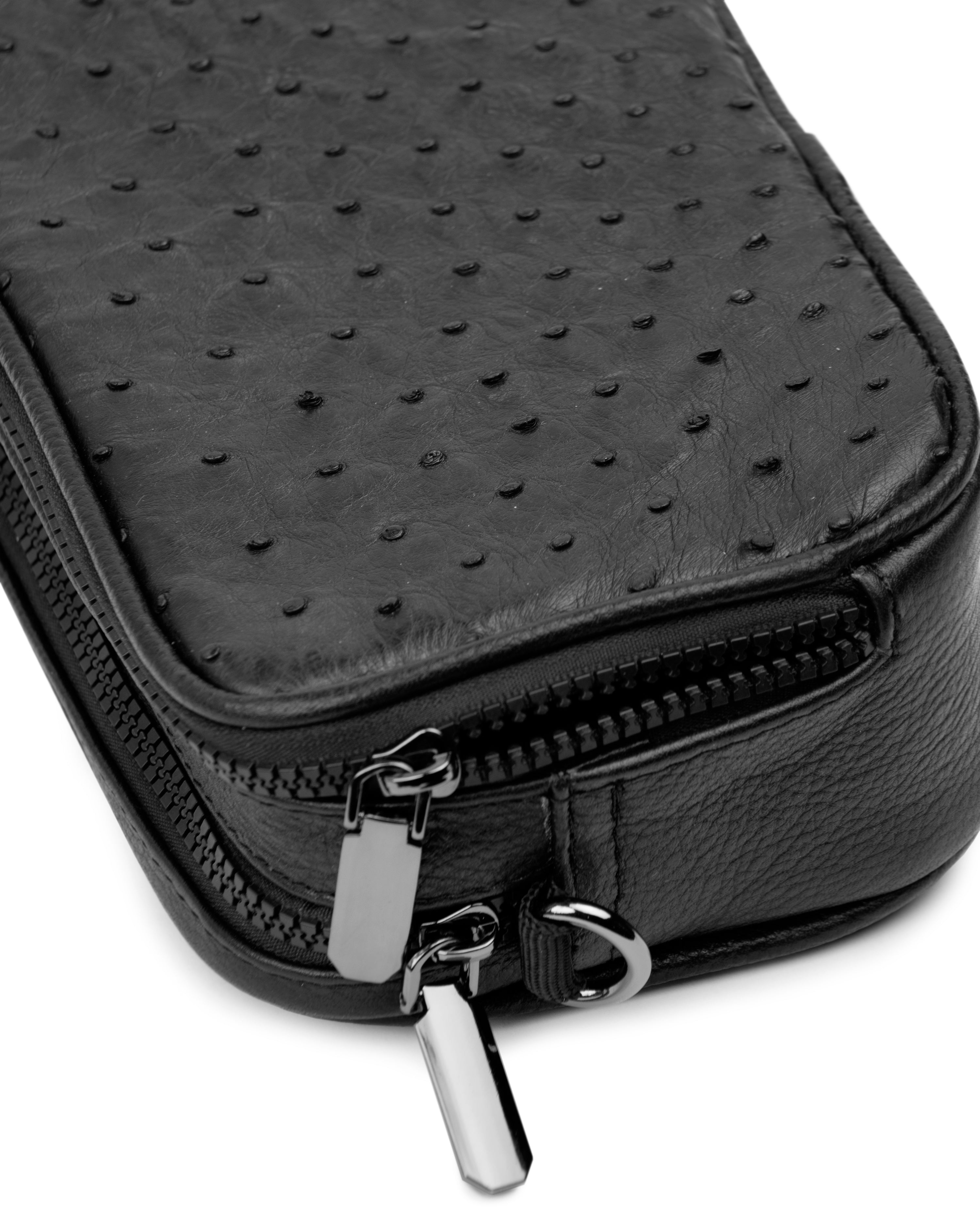 Crossbody Copal Avestruz Negro