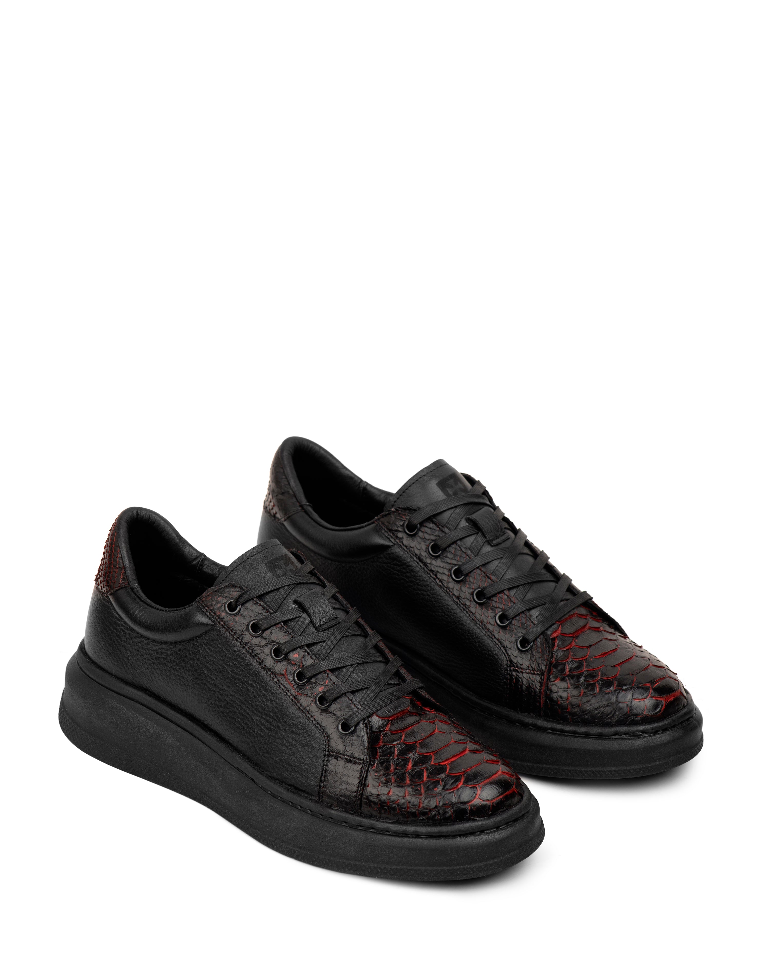 Sneaker Aldama Pitón Black Cherry