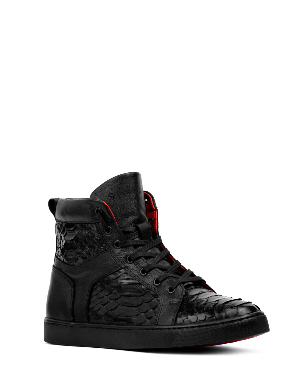 Sneaker Escalante Pitón Negro Brillante