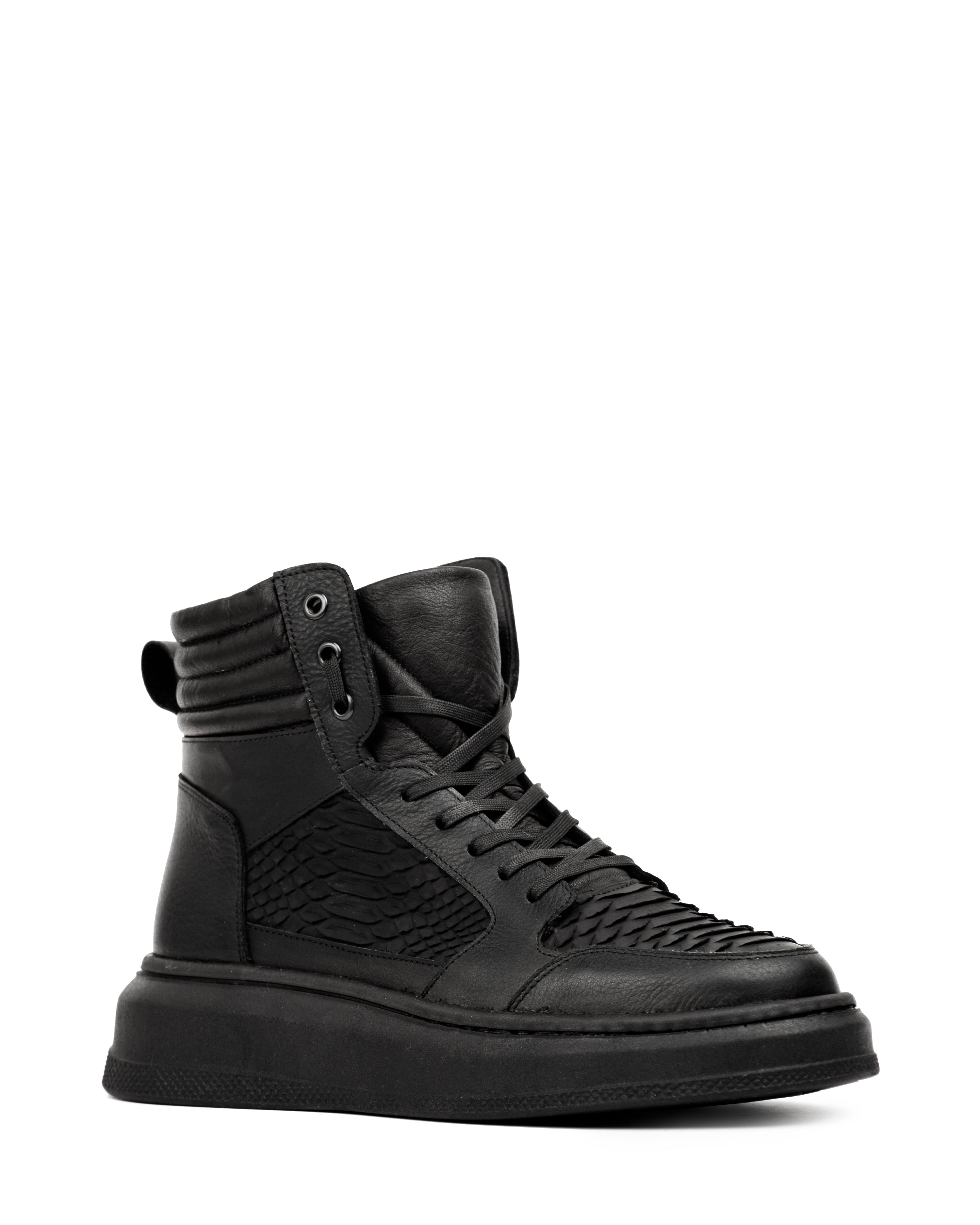 Sneaker Soto Pitón Nobuck Negro