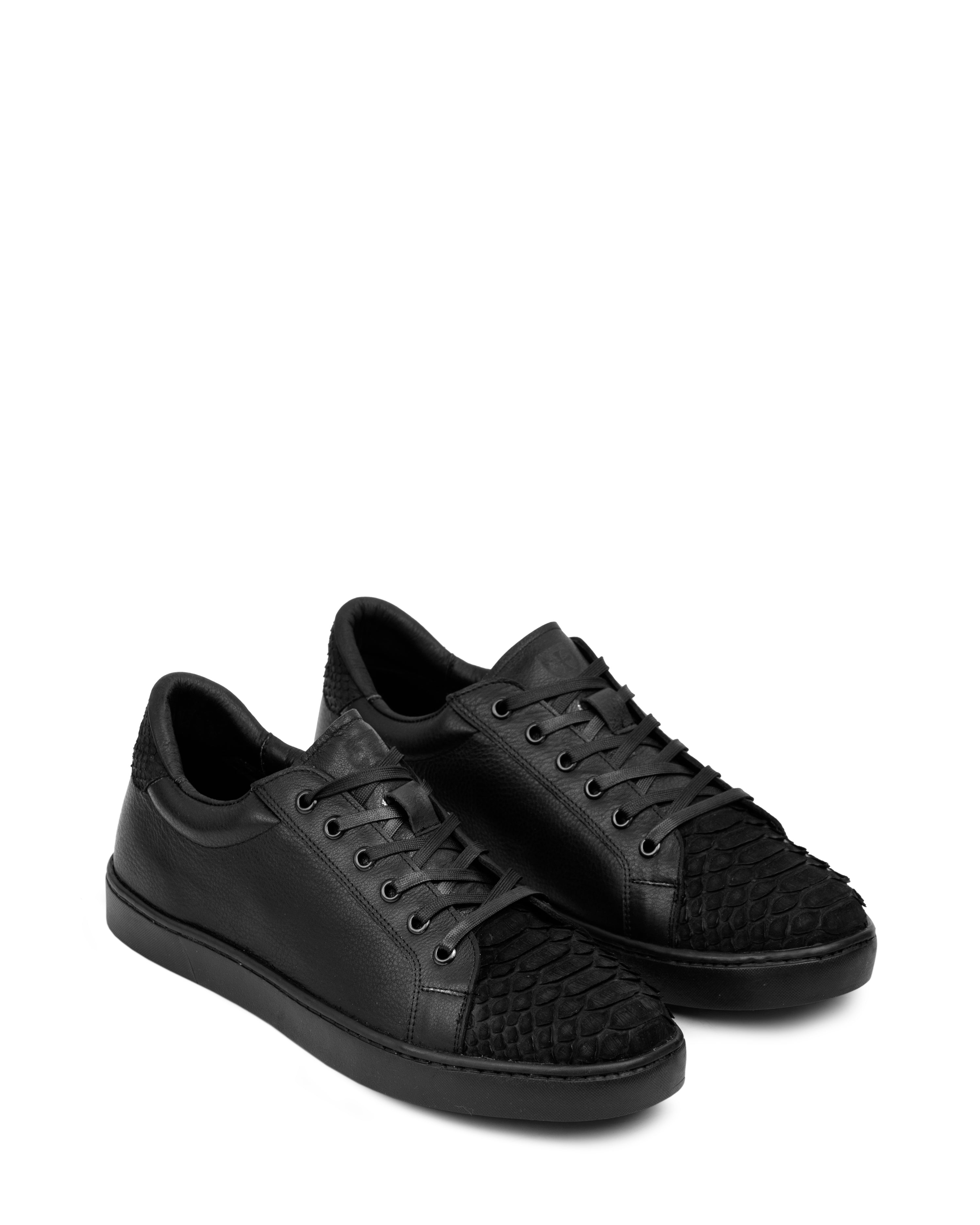 Sneaker Carrillo Pitón Nobuck Negro