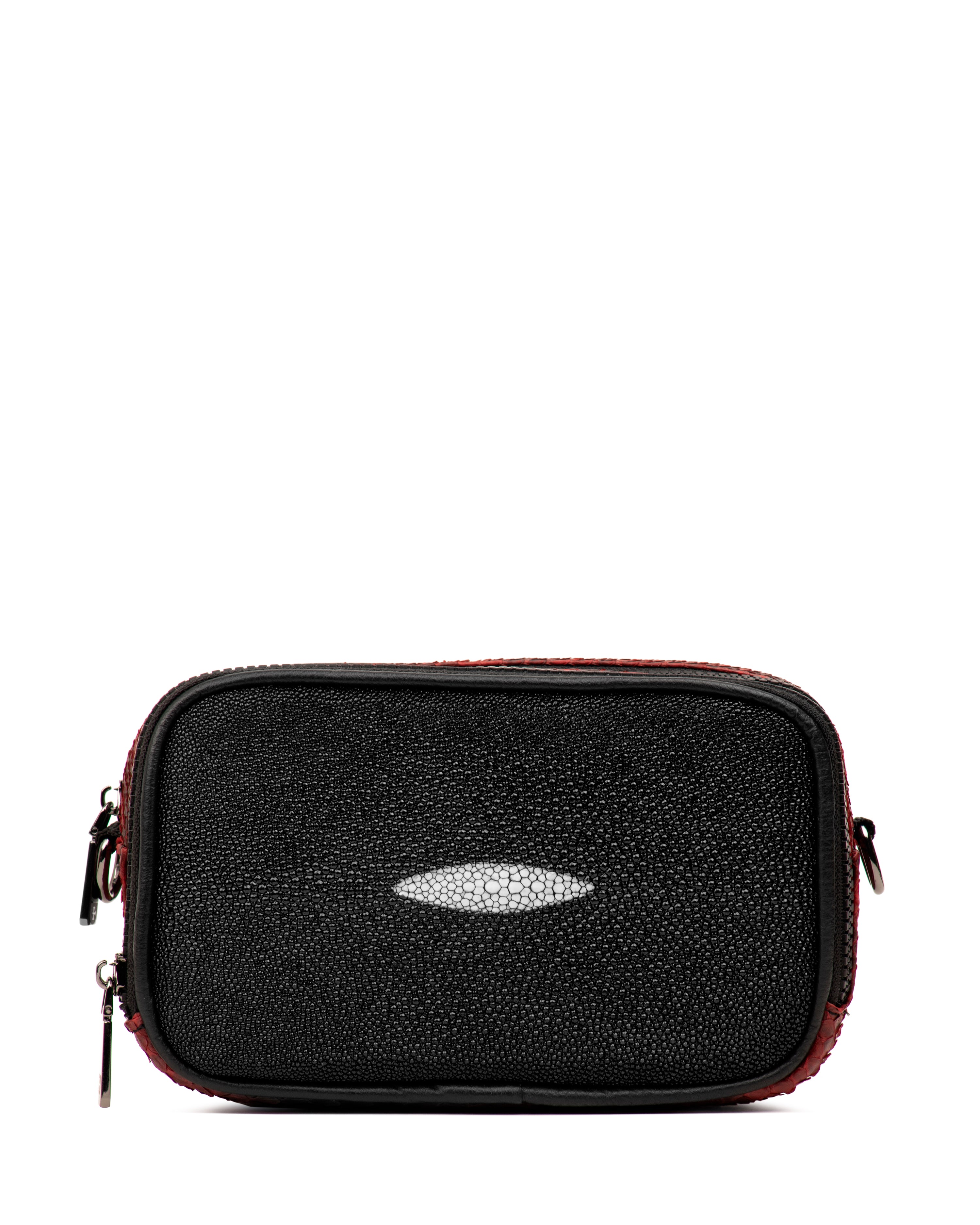 Crossbody Copal Mantarraya Diamante Pitón Rojo