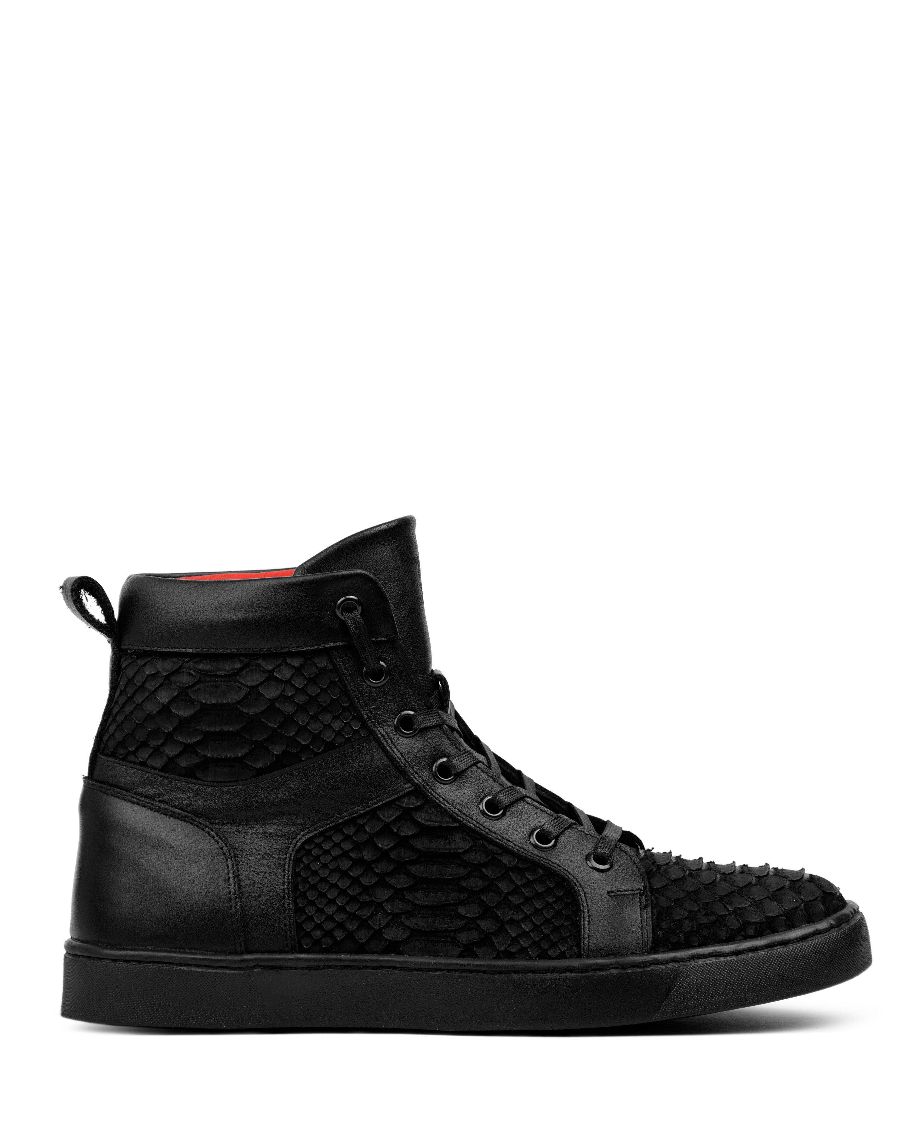 Sneaker Escalante Pitón Nobuck Negro