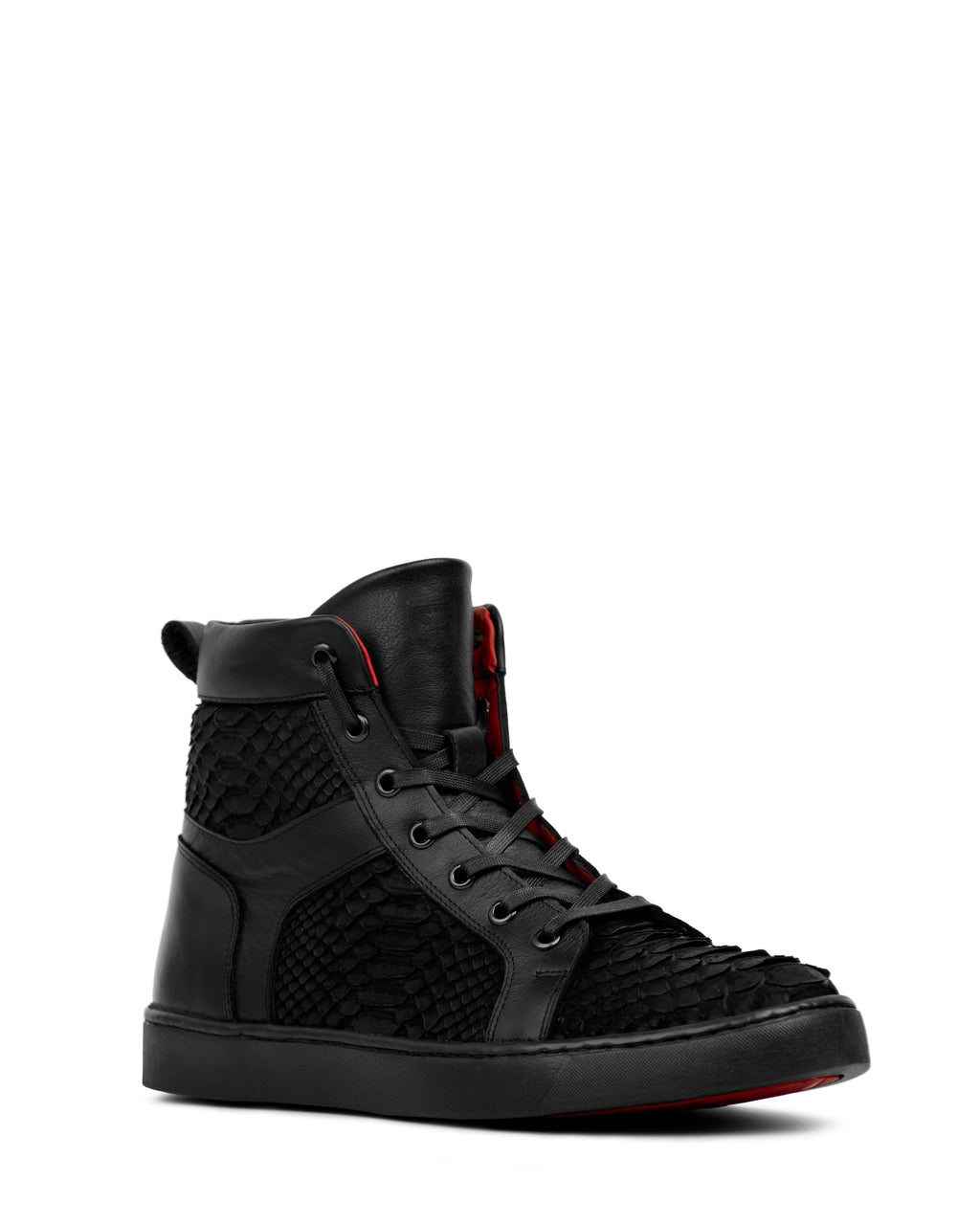 Sneaker Escalante Pitón Nobuck Negro