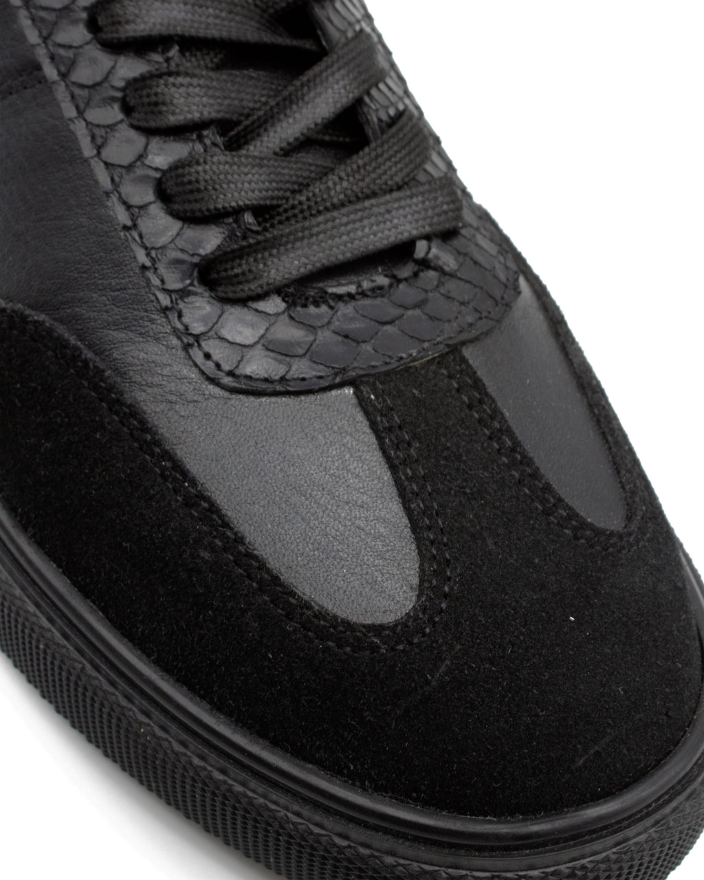Sneaker Prado Negro Pitón Brillante