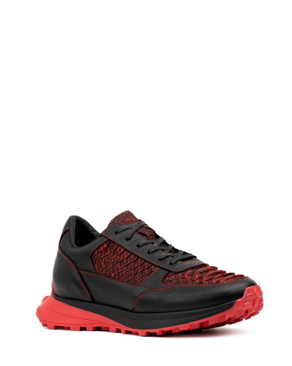 Sneaker Raptor Pitón Black Cherry