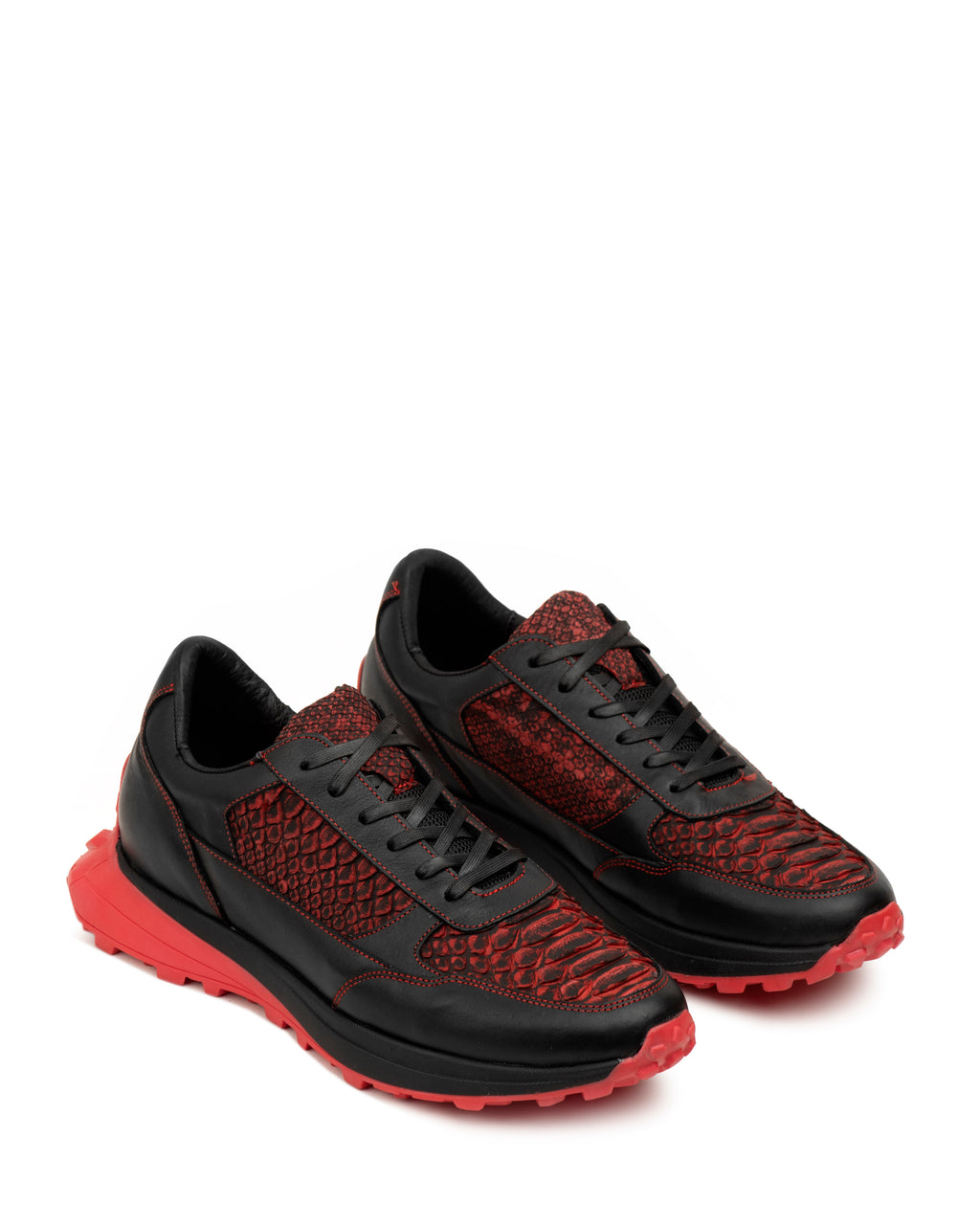 Sneaker Raptor Pitón Black Cherry