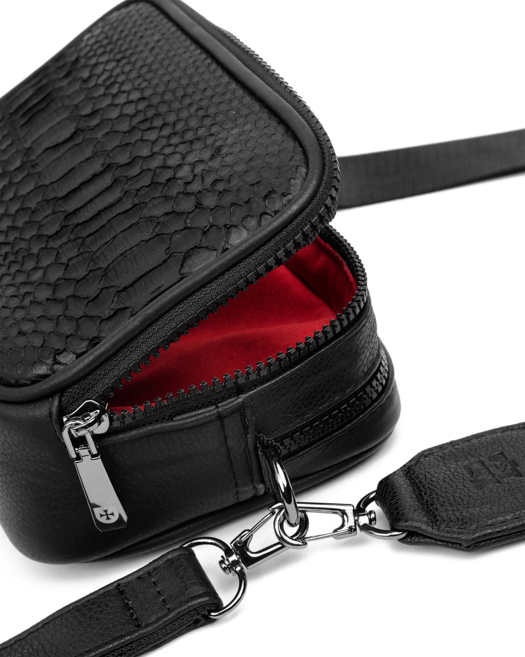 Crossbody Copal Pitón Negro