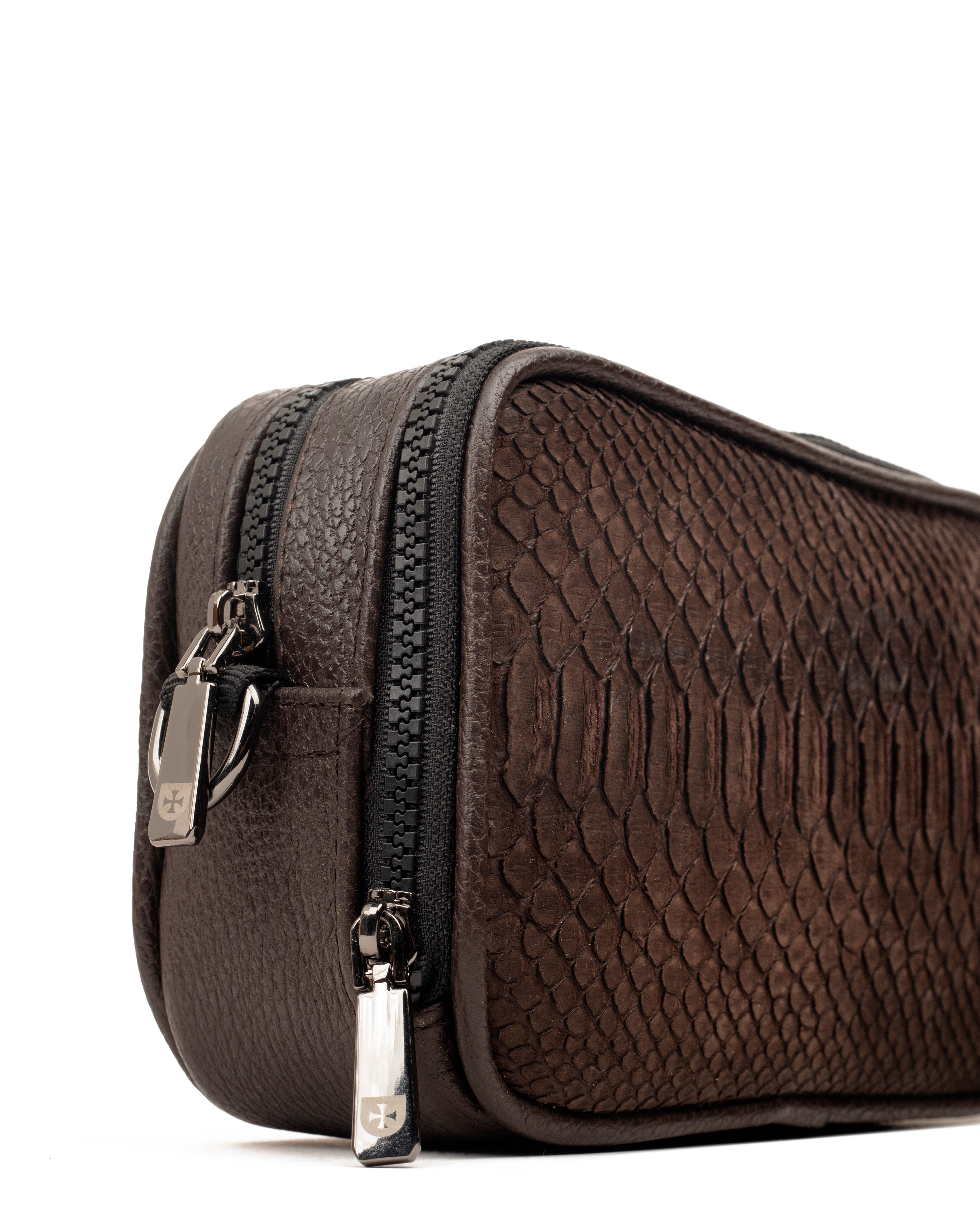 Crossbody Copal Pitón Café